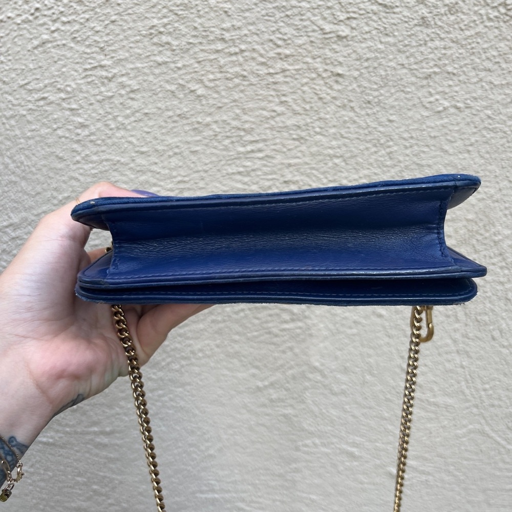 GG Marmont Chain Flap Bag Matelasse Velvet Mini - Picture 2 of 6